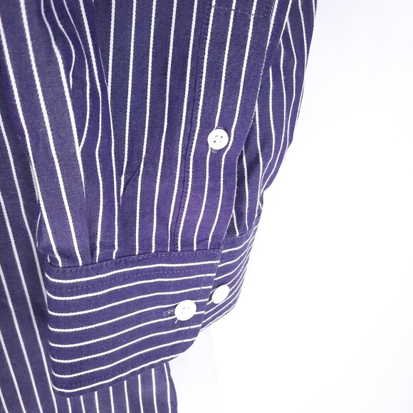 Clemson University Tiger Paw Striped Purple Shirt Men's 2XL Long Sleeve XXL - Picture 4 of 6